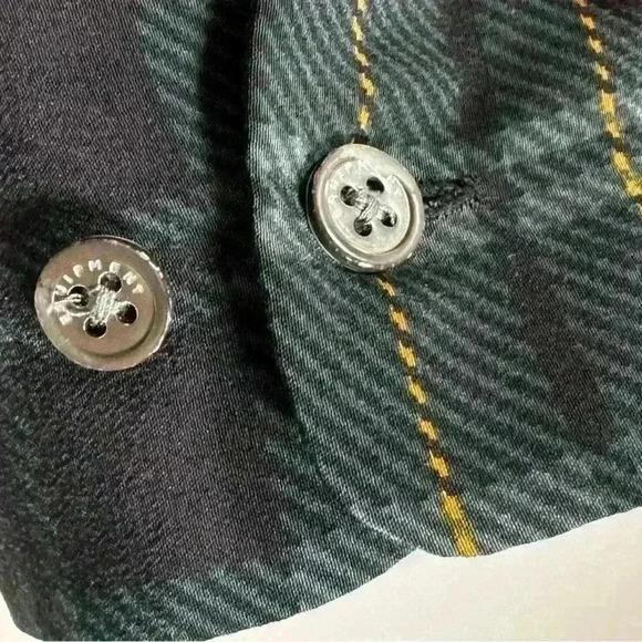 Equipment Femme 100% silk tartan plaid shirt dress green holiday winter size xs - Picture 6 of 16